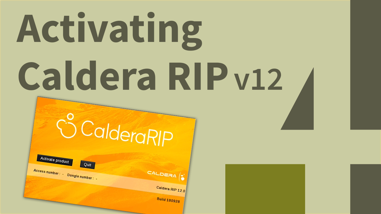 Activating a Caldera v12 Software License