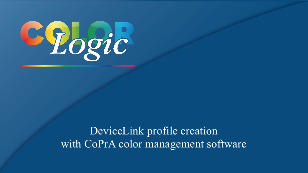 Webinar - DeviceLink profile creation with CoPrA color management software