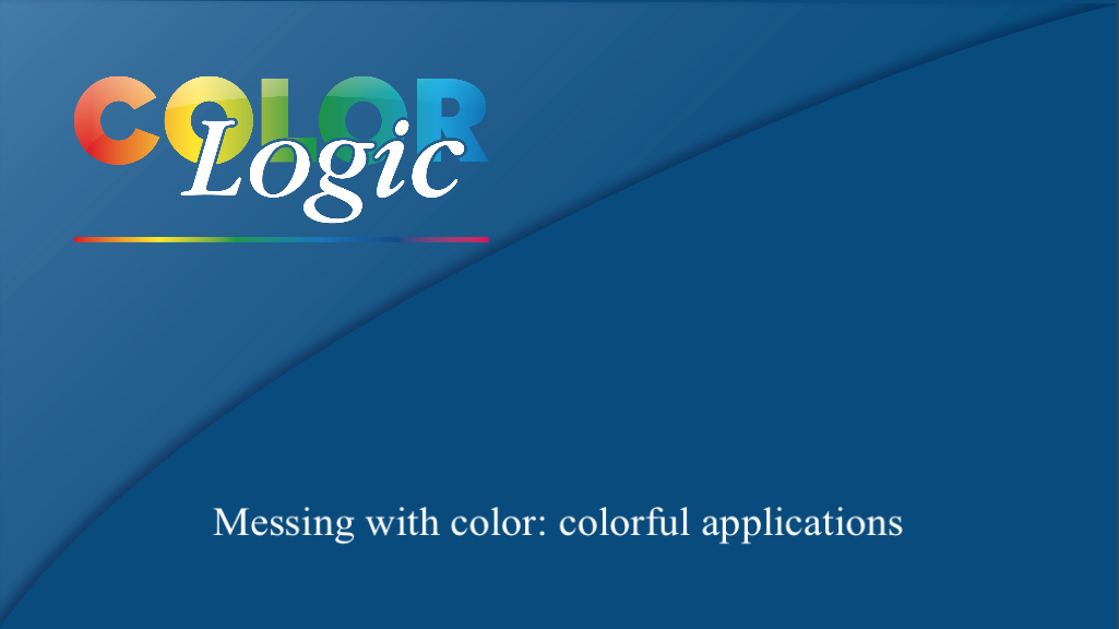 Webinar - Messing with color: colorful applications