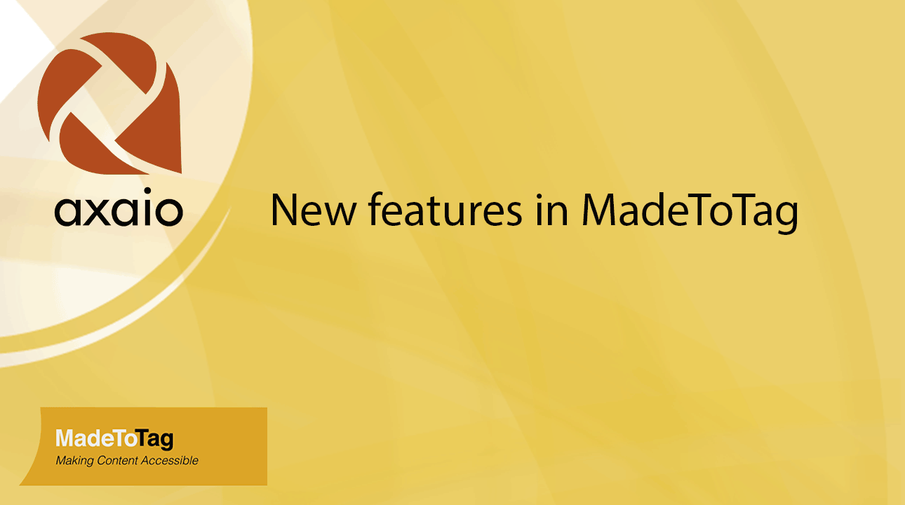 Webinar - New features in MadeToTag