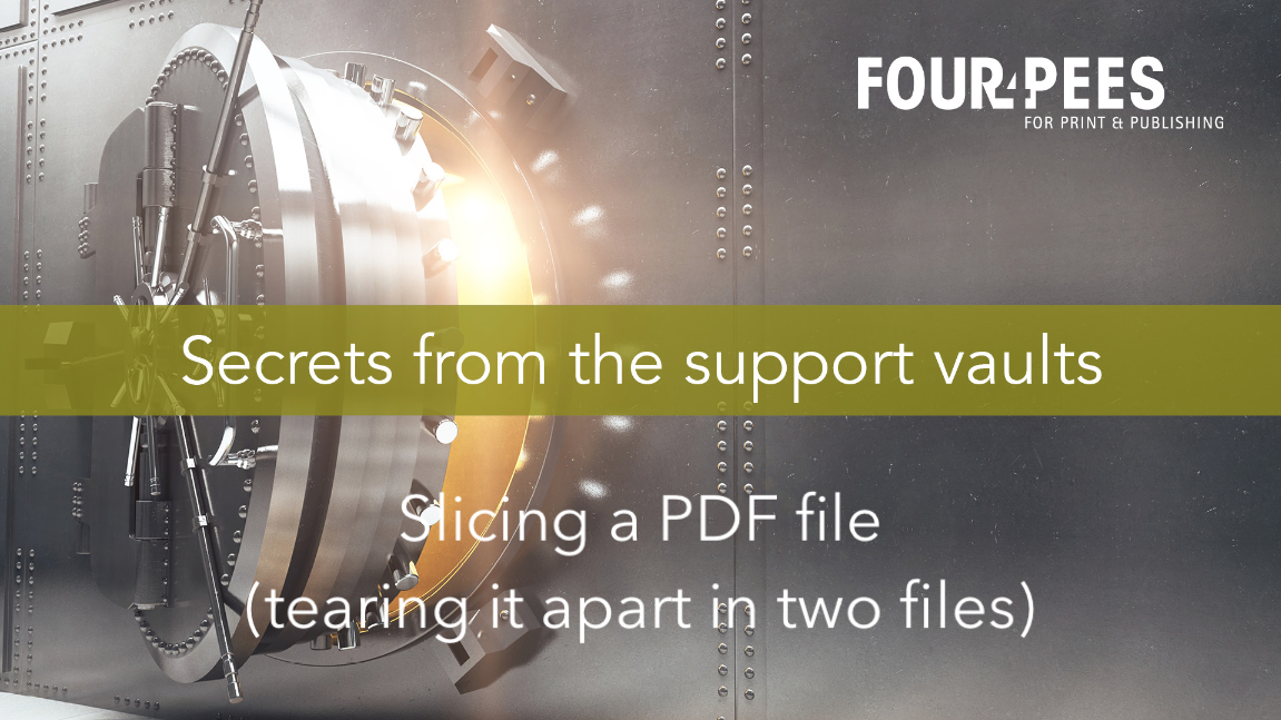 Webinar - Slicing a PDF file (tearing it apart in two files)