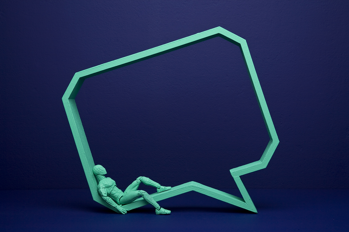 4 P Speech Bubble Spiderman Nightblue Green