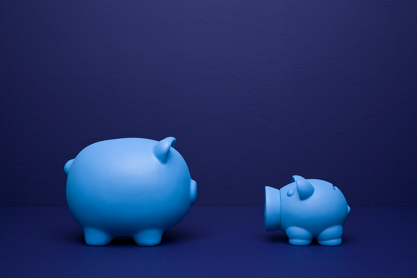 4 P Piggiebank Piggie Nightblue Skyblue